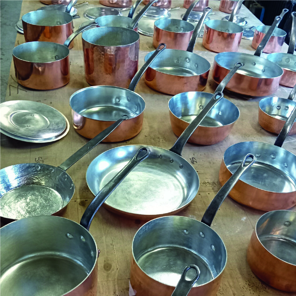 batterie de cuisine en cuivre
