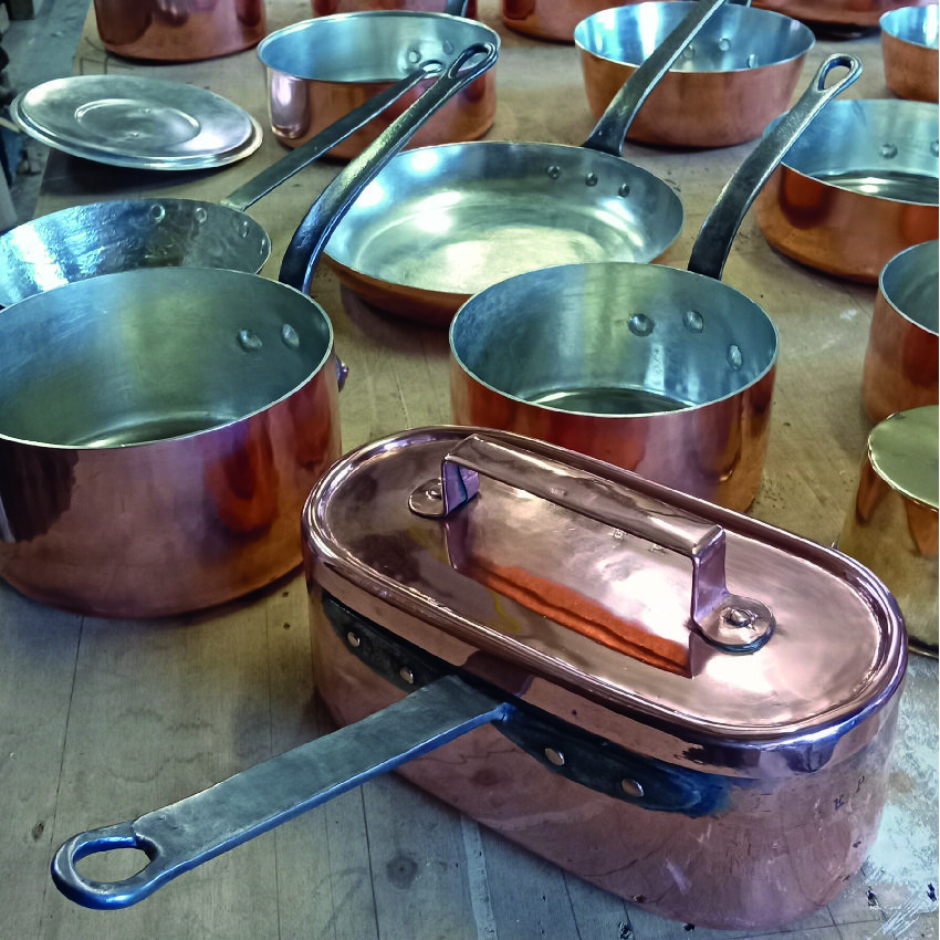 daubière en cuivre étamée